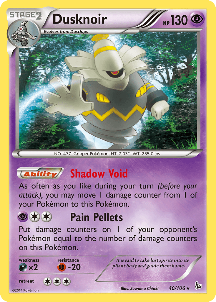 Dusknoir Flashfire card