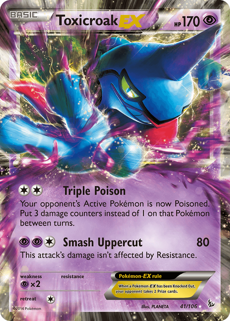 Toxicroak-EX Flashfire card