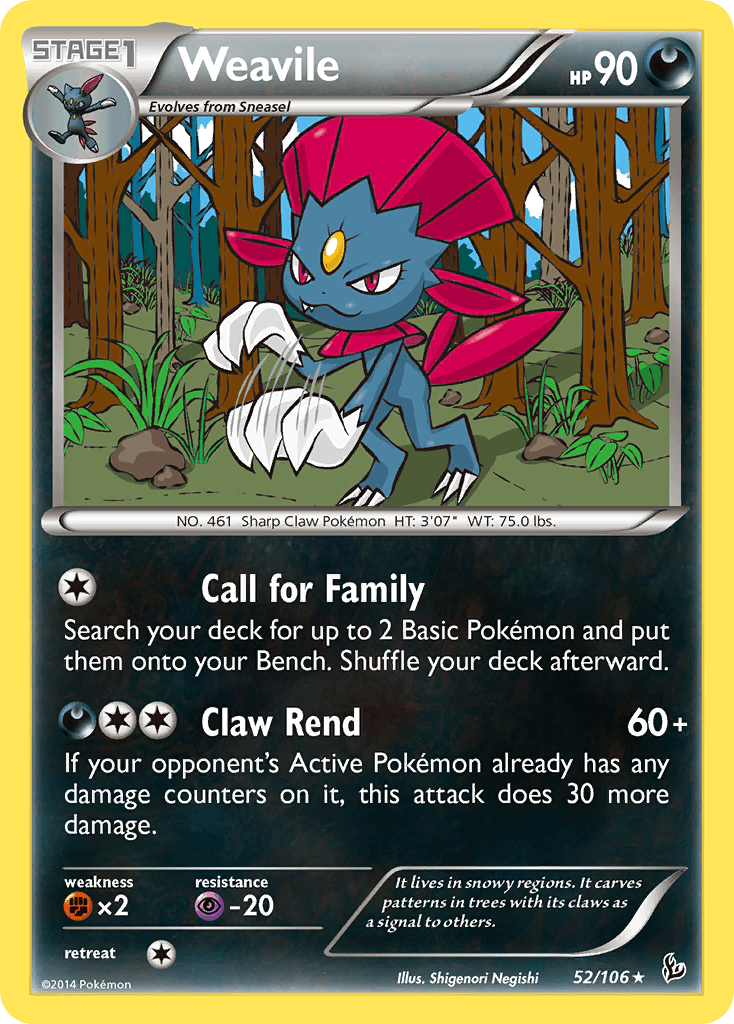 Weavile Flashfire card