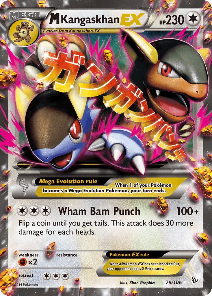 M Kangaskhan-EX Flashfire card