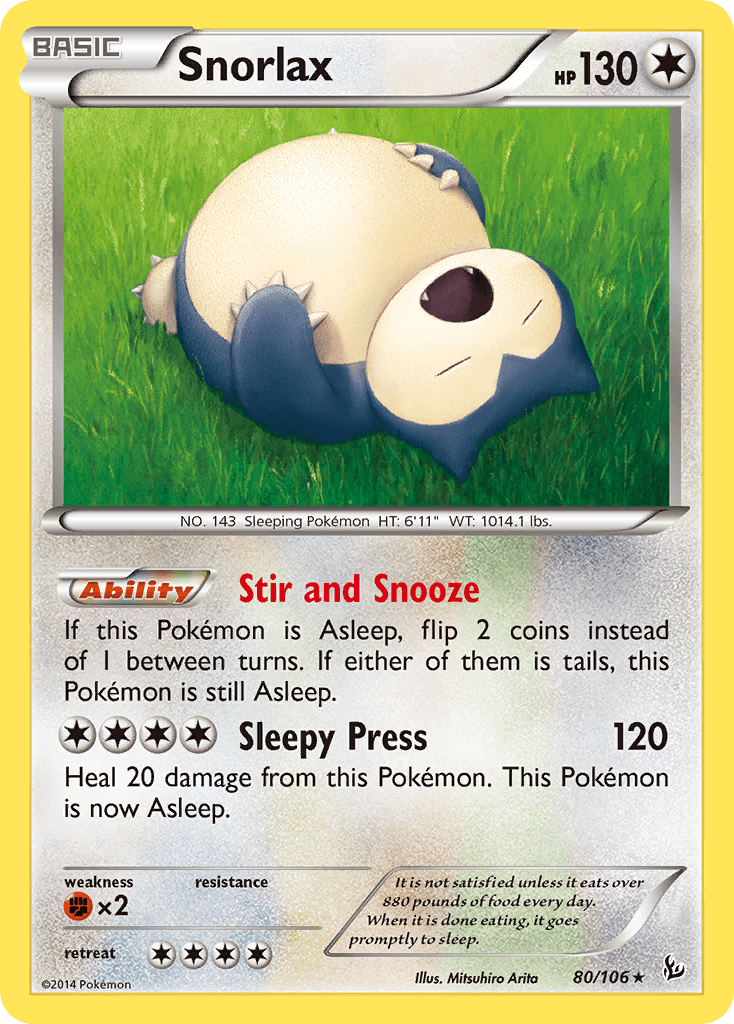 Snorlax Flashfire card