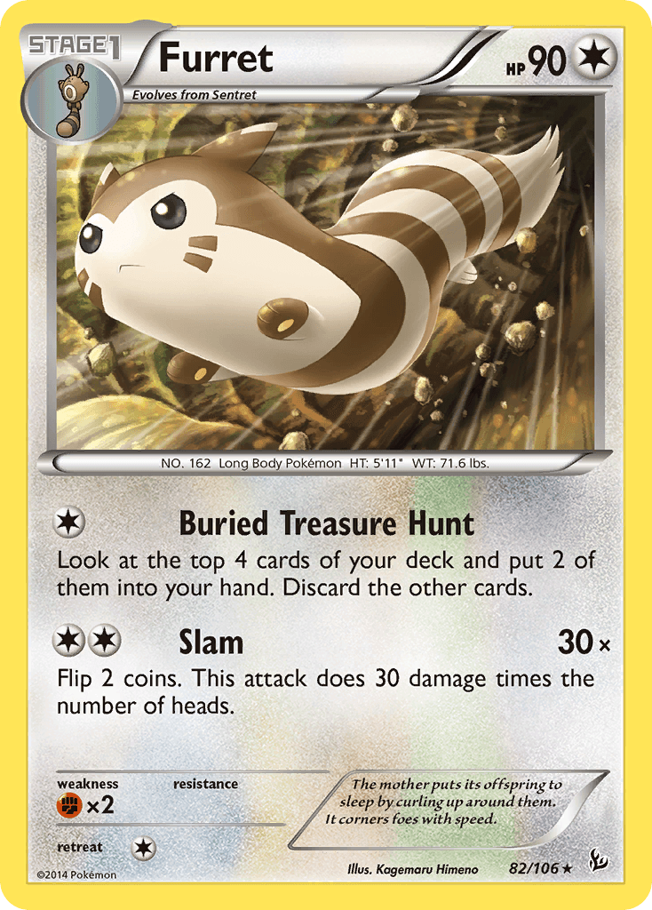 Furret Flashfire card