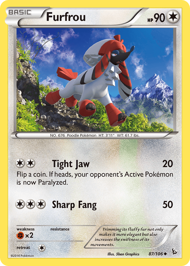 Furfrou Flashfire card