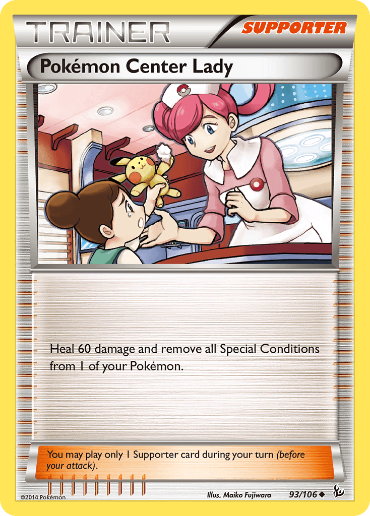 Pokémon Center Lady Flashfire card