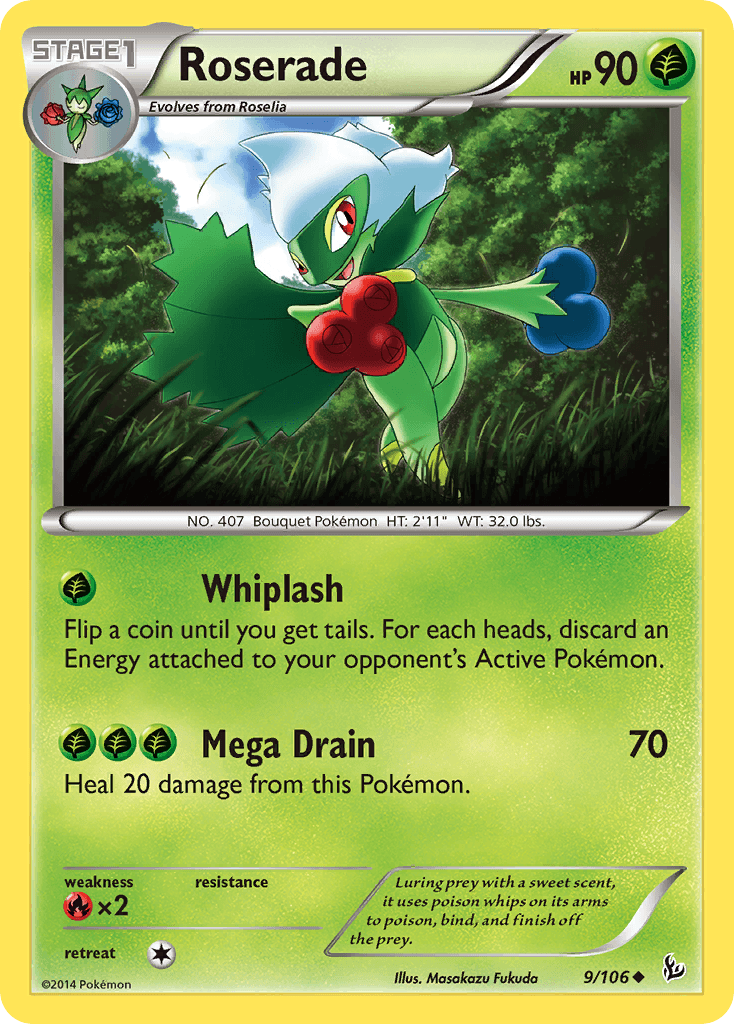 Roserade Flashfire card