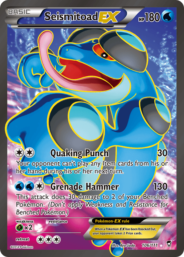 Seismitoad-EX Furious Fists card