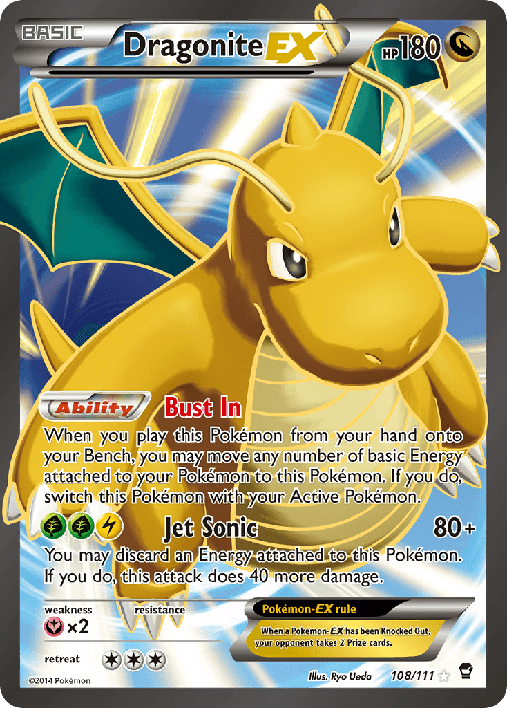 Dragonite-EX Furious Fists card