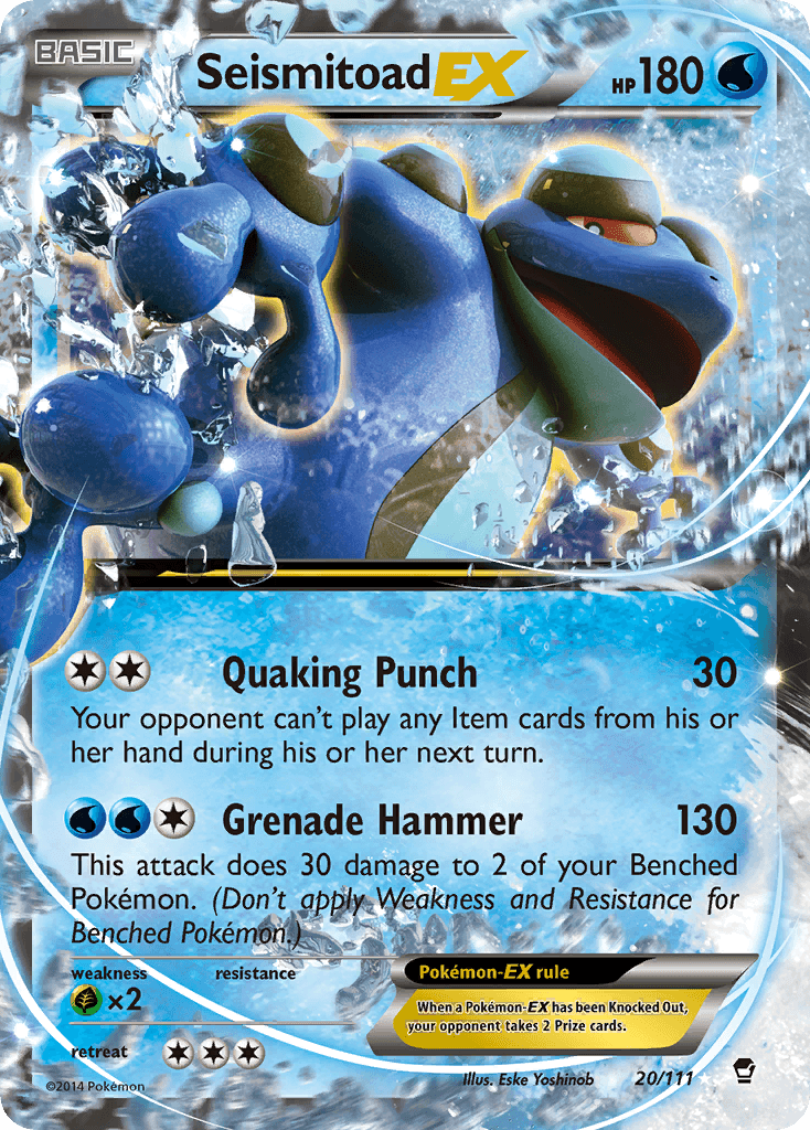 Seismitoad-EX Furious Fists card