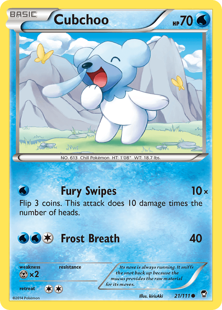 Cubchoo Furious Fists card