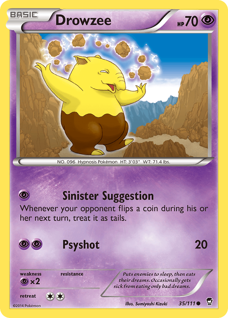 Drowzee Furious Fists card