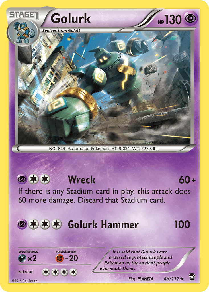 Golurk Furious Fists card
