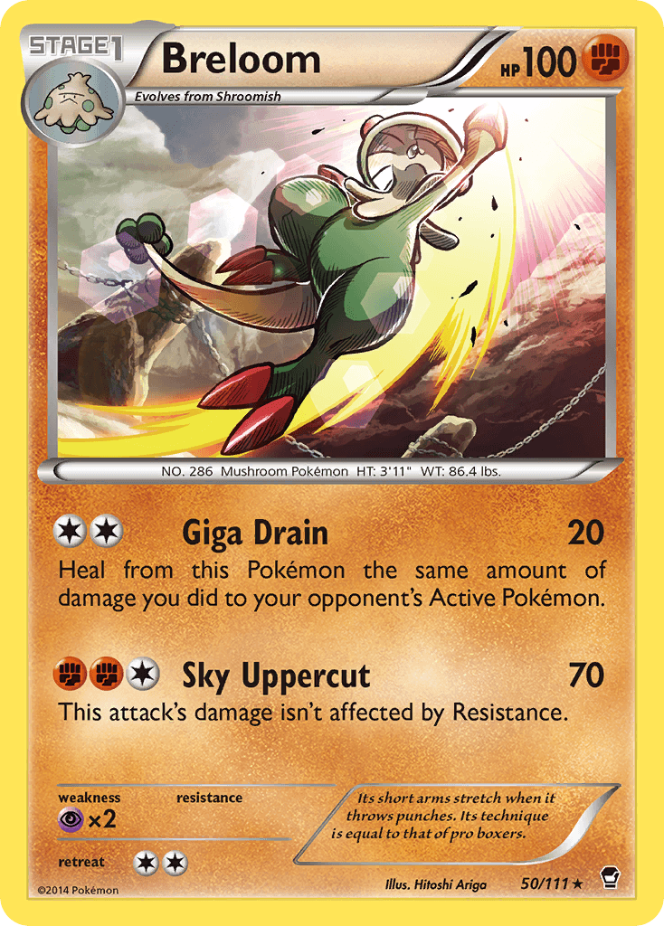 Breloom Furious Fists card