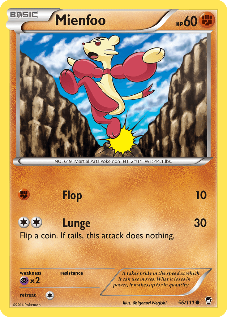 Mienfoo Furious Fists card