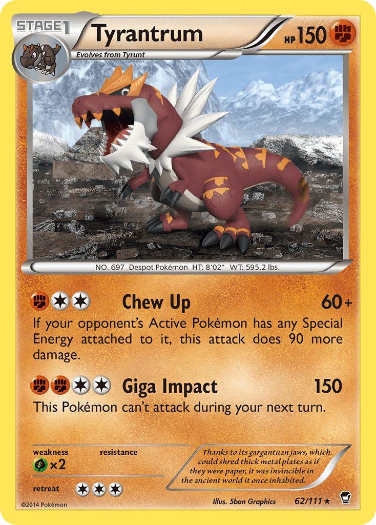 Tyrantrum Furious Fists card