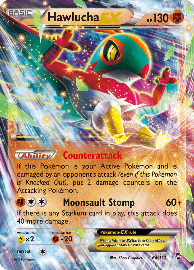 Hawlucha-EX Furious Fists card