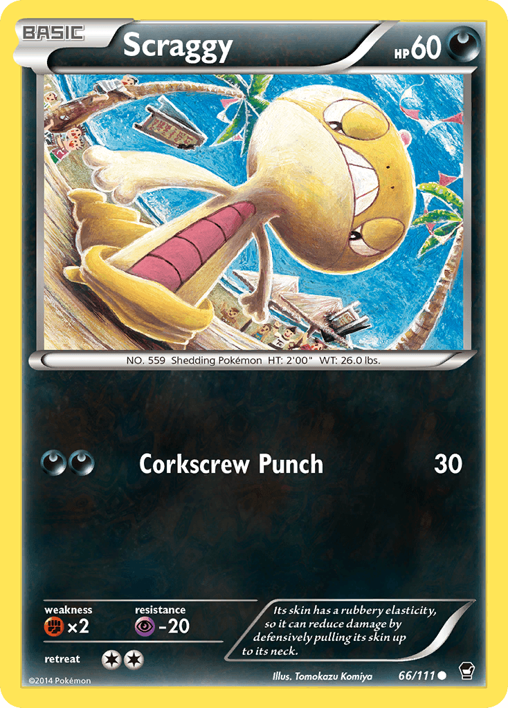 Scraggy Furious Fists card