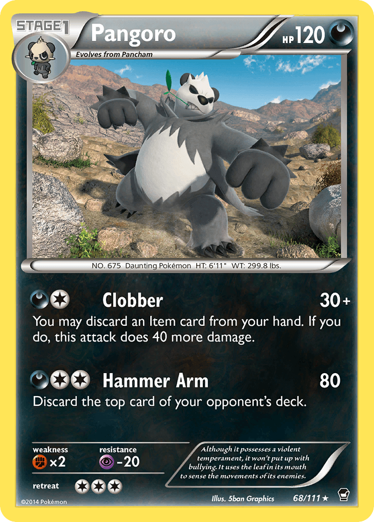 Pangoro Furious Fists card