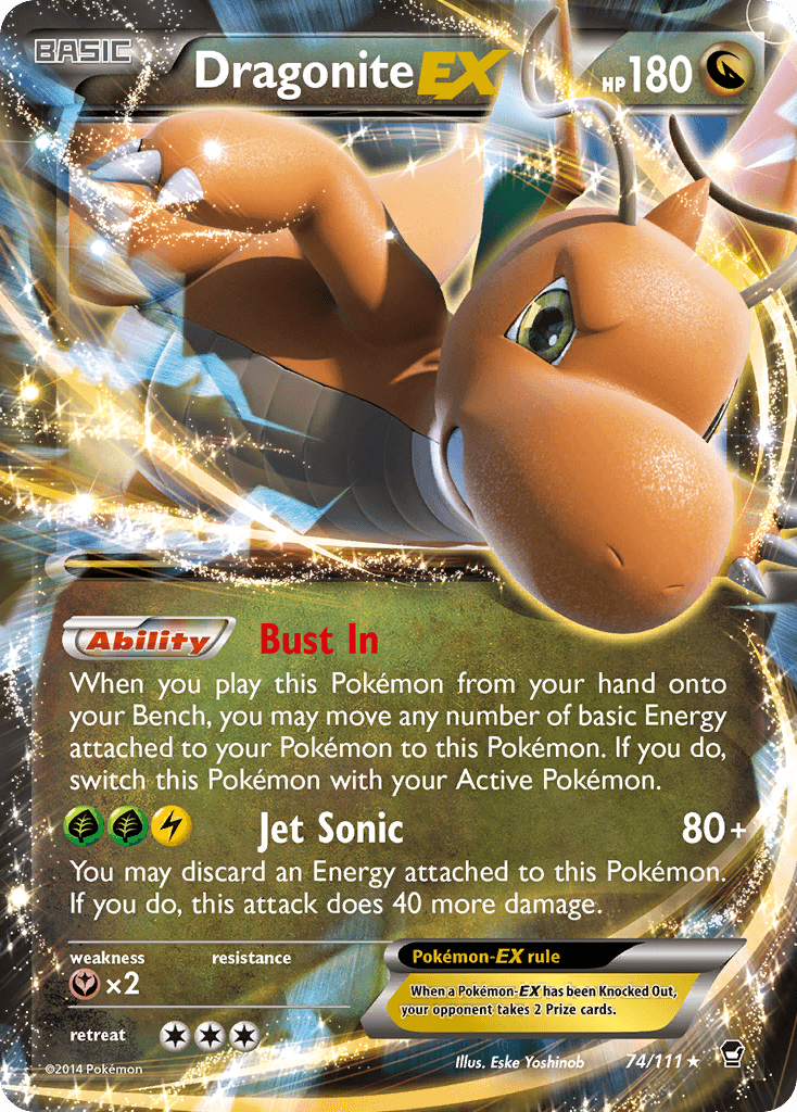 Dragonite-EX Furious Fists card