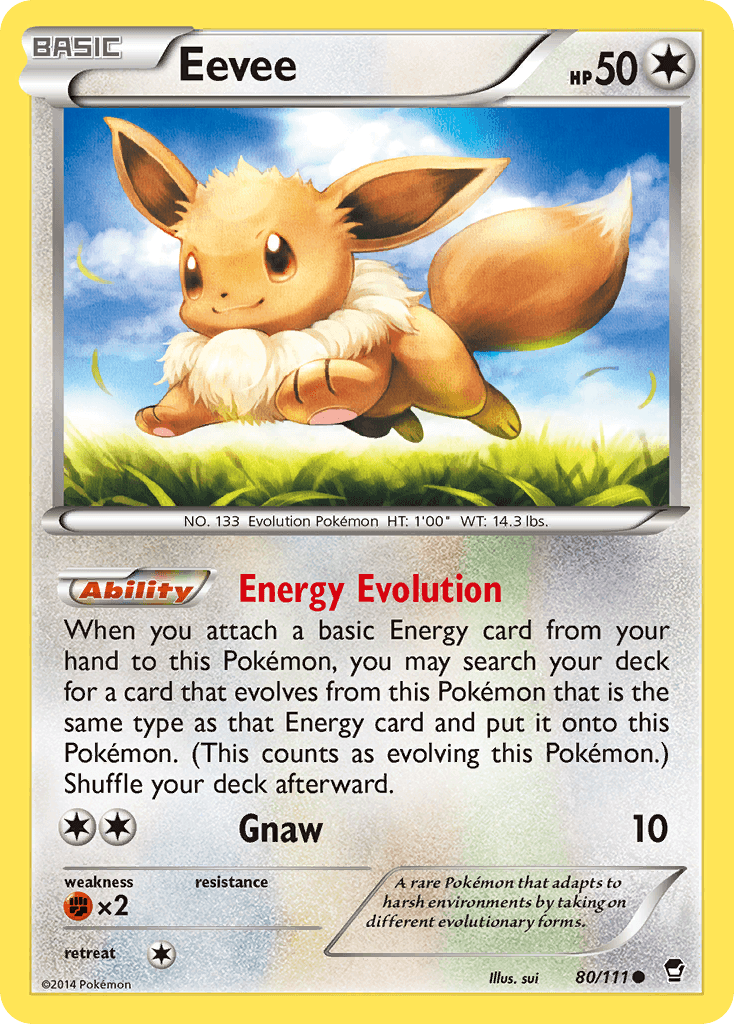 Eevee Furious Fists card