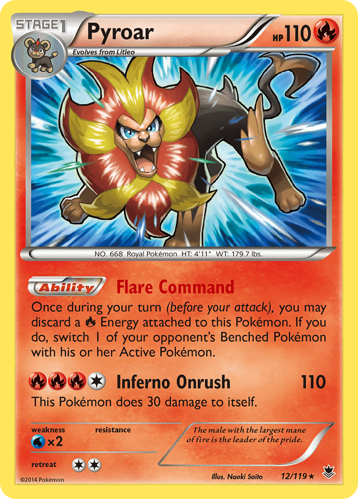 Pyroar Phantom Forces card