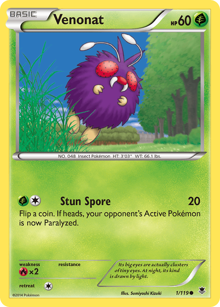 Venonat Phantom Forces card