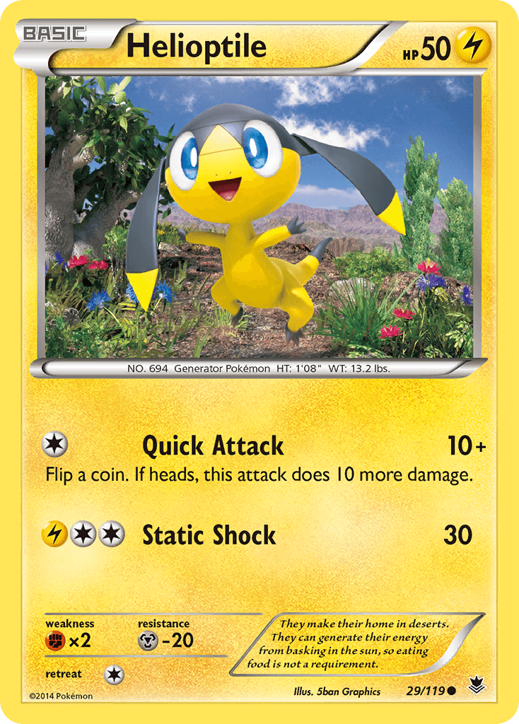 Helioptile Phantom Forces card