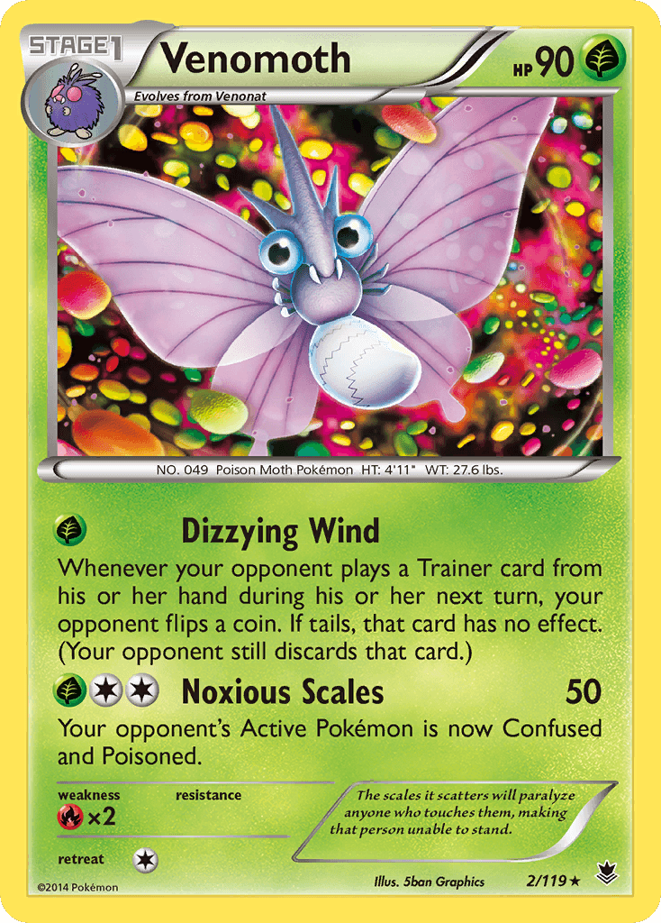 Venomoth Phantom Forces card