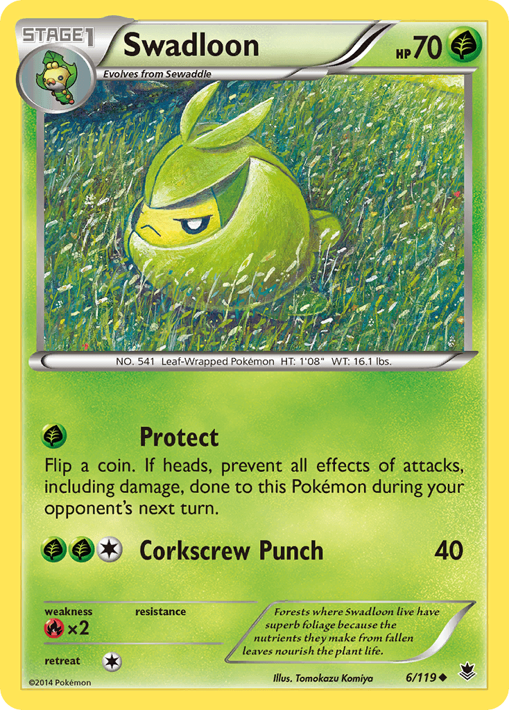 Swadloon 寶可夢 card