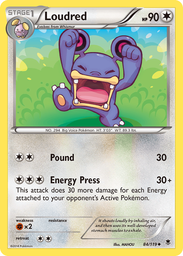 Loudred Phantom Forces card