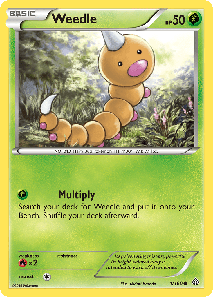 Weedle Primal Clash card