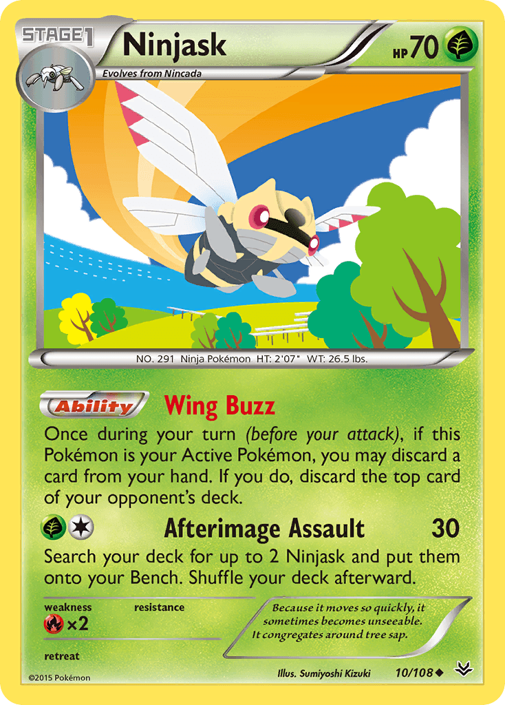 Ninjask Roaring Skies card