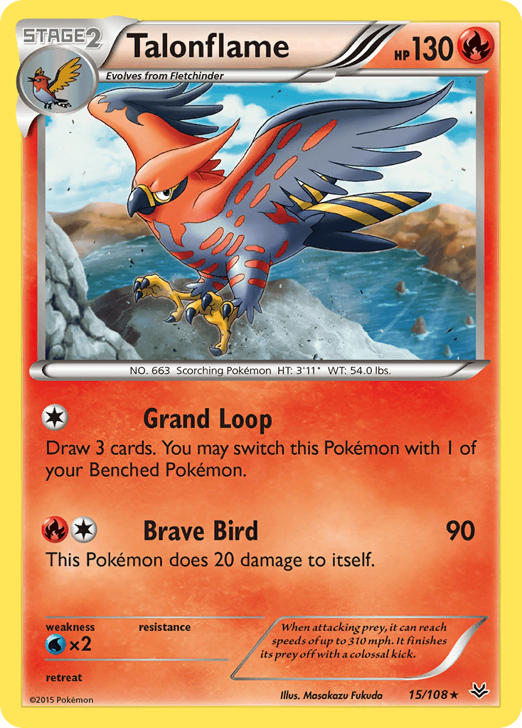 Talonflame Roaring Skies card