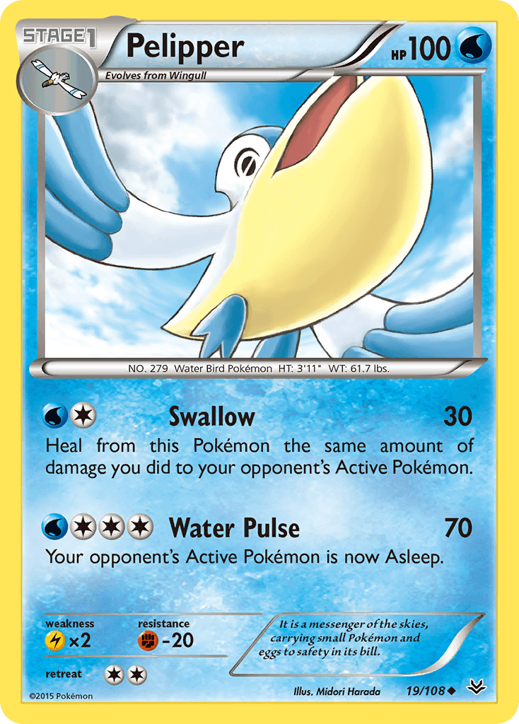 Pelipper Roaring Skies card