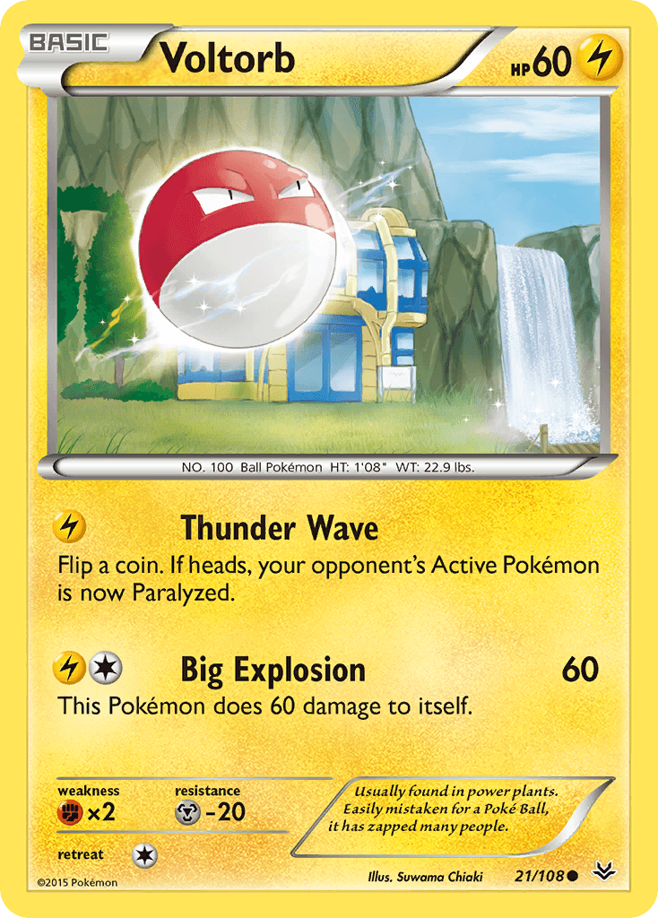 Voltorb Roaring Skies card