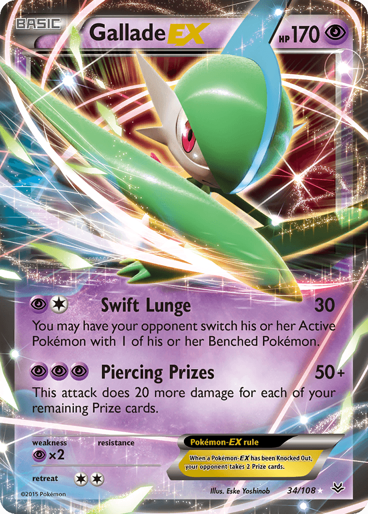 Gallade-EX Roaring Skies card