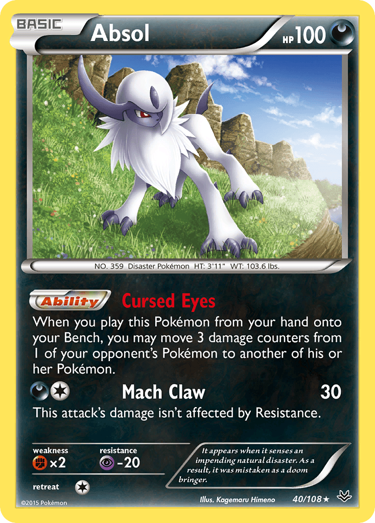 Absol Roaring Skies card