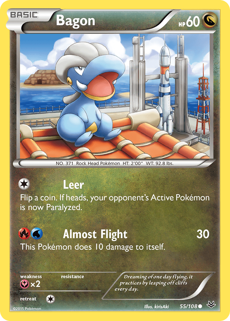 Bagon Roaring Skies card