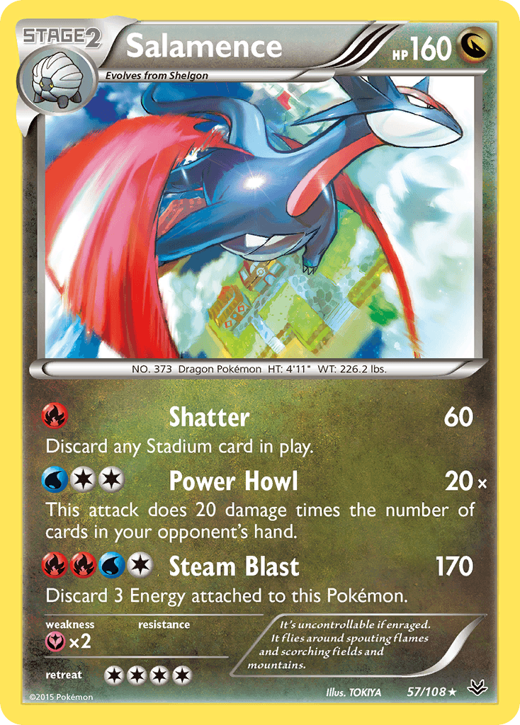 Salamence Roaring Skies card