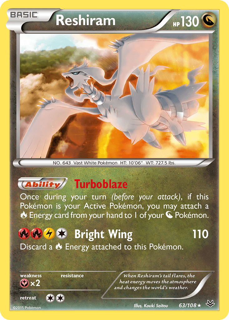 Reshiram Roaring Skies card