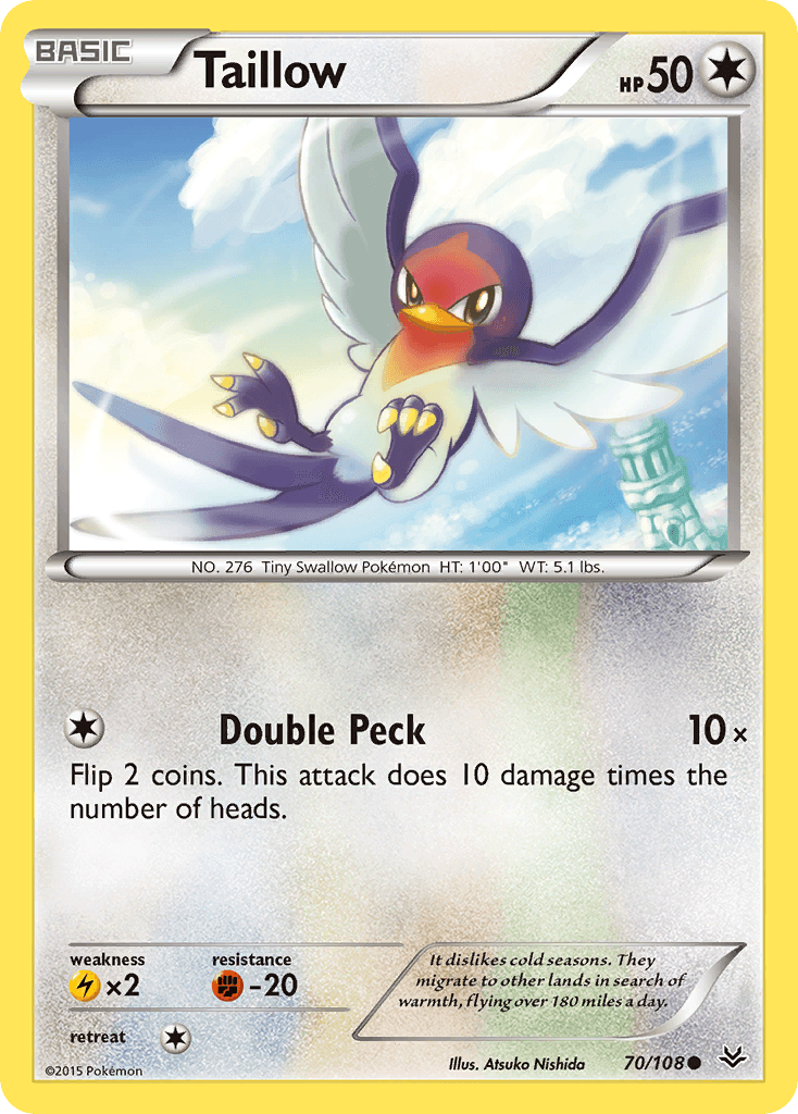 Taillow Roaring Skies card