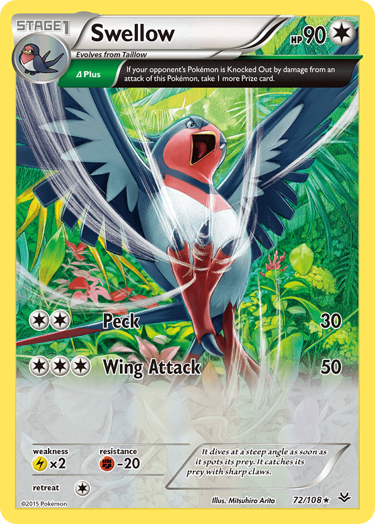 Swellow Roaring Skies card