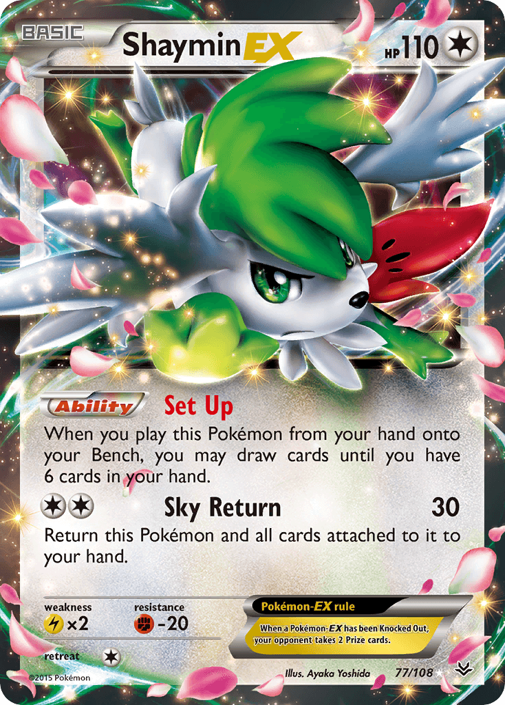 Shaymin-EX Roaring Skies card