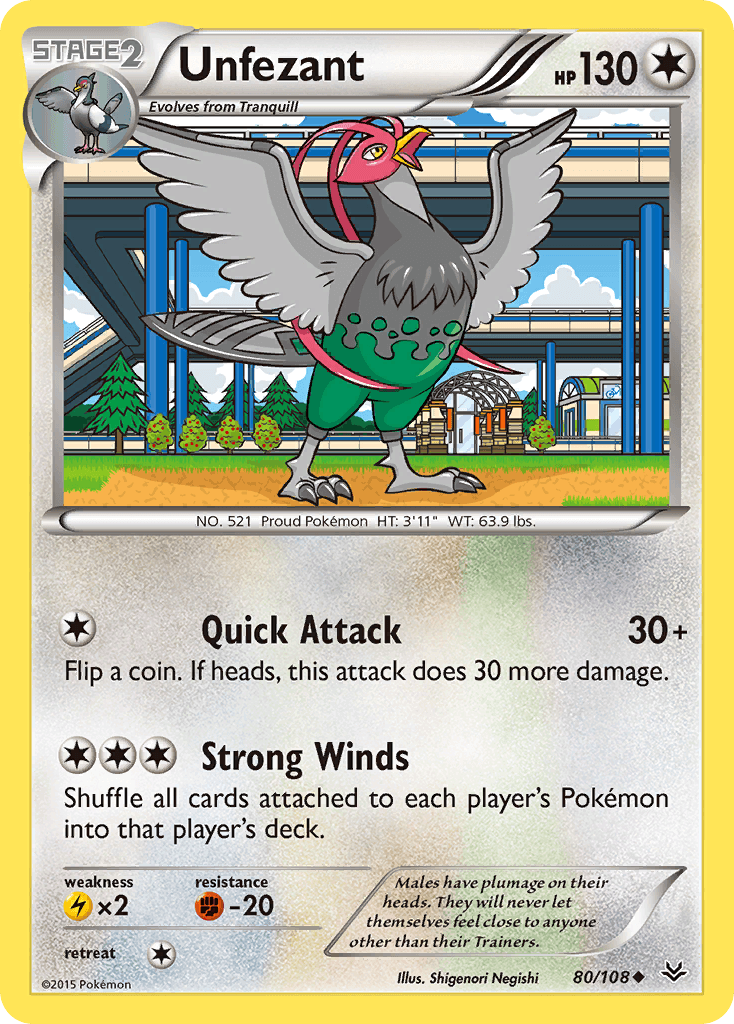 Unfezant Roaring Skies card