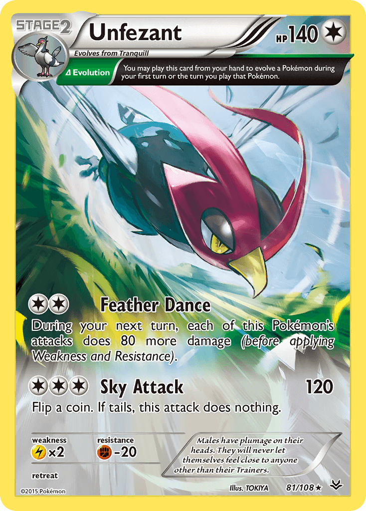 Unfezant Roaring Skies card
