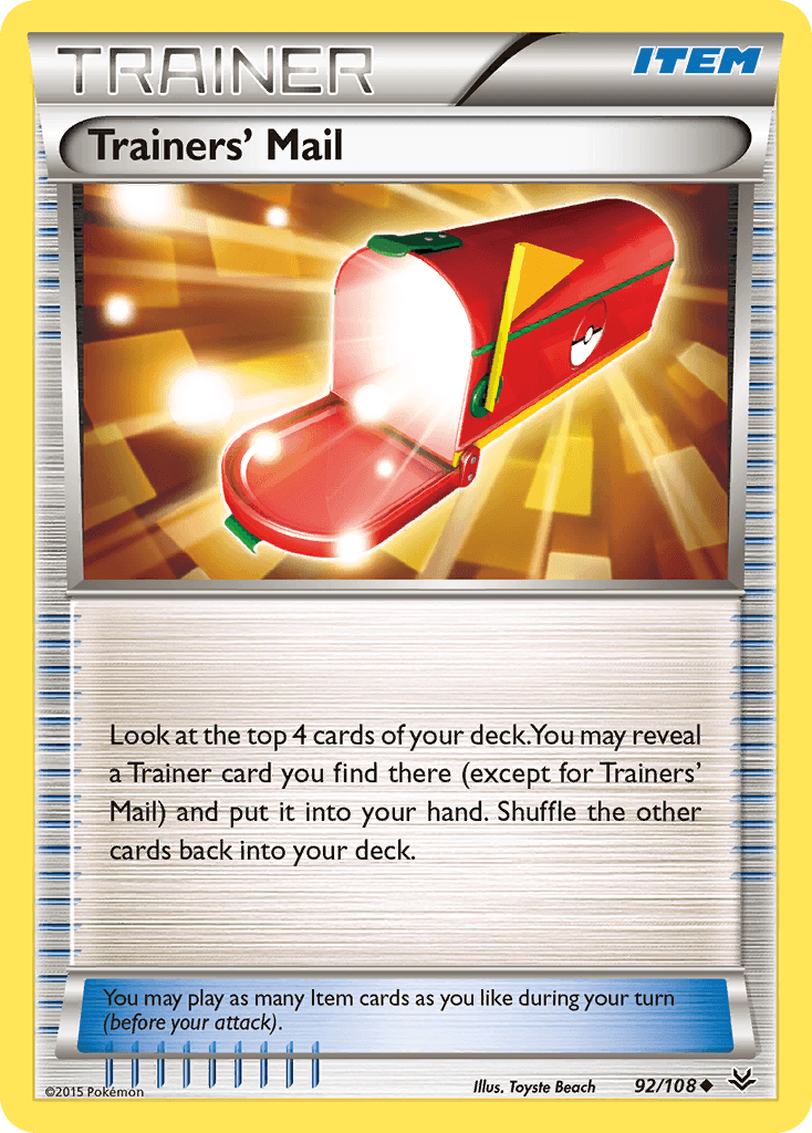 Trainers' Mail Roaring Skies card