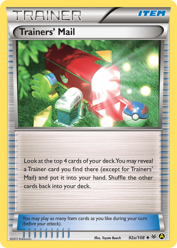 Trainers' Mail Roaring Skies card