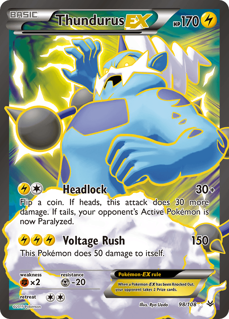 Thundurus-EX Roaring Skies card
