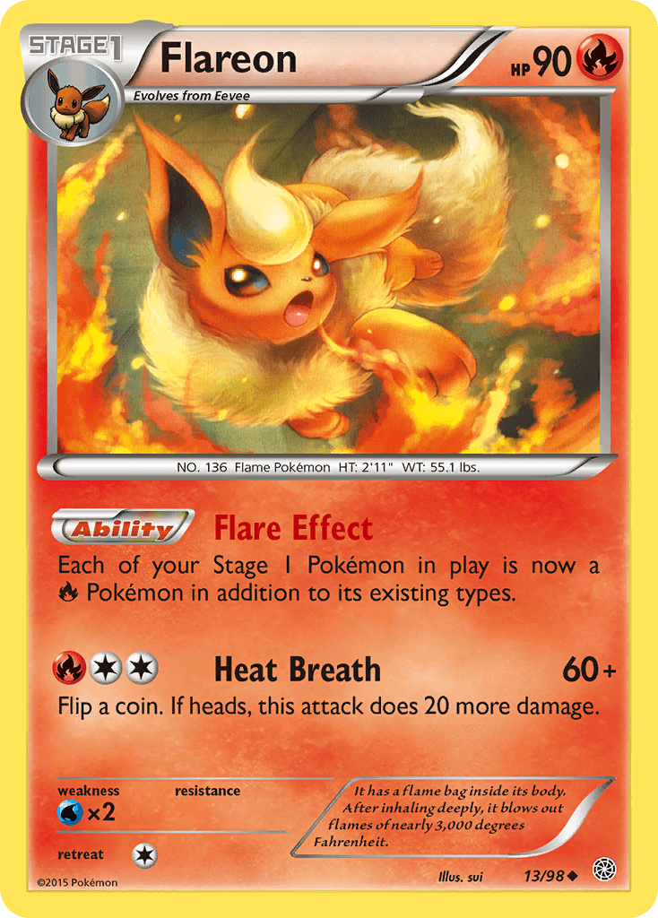 Flareon Ancient Origins card