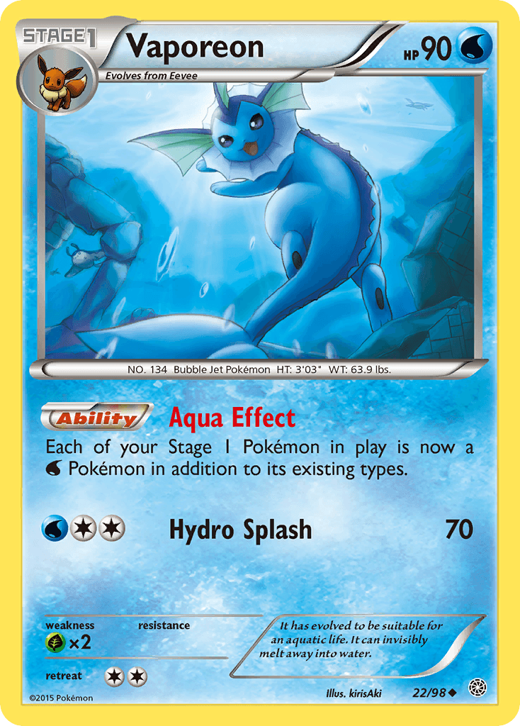 Vaporeon Ancient Origins card