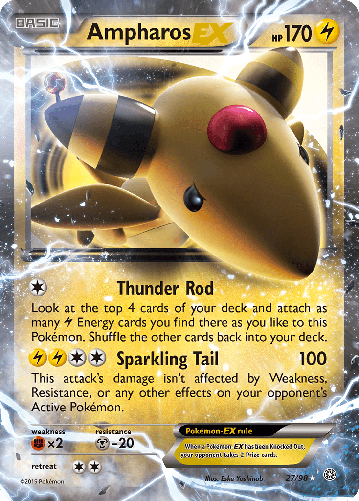 Ampharos-EX Ancient Origins card